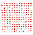 red sticker on white background vector image