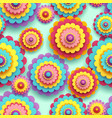 seamless pattern 3d colorful flower chrysanthemum vector image