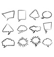 speech bubbles outline set vector image