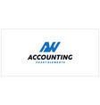 aw accounting financial logo vector image vector image