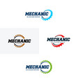 gear logo designs template mechanic symbol vector image