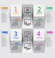 abstract 3d paper infographics vector image