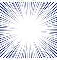 blue radial lines for comic book background manga vector image