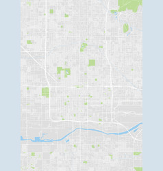 Simple road map of the city phoenix arizona Vector Image