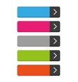 rectangular empty buttons vector image