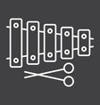 xylophone line icon music and instrument vector image