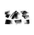 charcoal bold smears wide brush stroke shapes vector image
