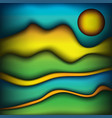 abstract waves of color scenic landscape vector image vector image