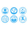 bacteria and microbes infection testing monochrome vector image