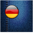germany bright colorful badge on denim fabric text vector image
