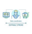 sales coordinator concept icon customer support vector image vector image