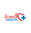 cardiology medicine heart health medical icon vector image vector image