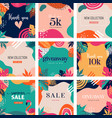 collection of abstract background designs summer vector image vector image