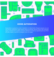 home automation banner template in line style vector image vector image