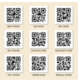 marketing qr codes set vector image