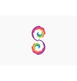 s letter colorful logo in the circle creative vector image