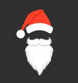 santa claus hat and beard vector image