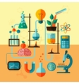 scientific research laboratory template poster vector image vector image