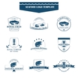 seafood logos template vector image