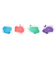 set isolated green red violetblue fluid blob vector image vector image