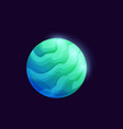 mysterious green space planet glow sphere vector image vector image