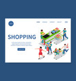 shopping people isometric website vector image