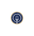 trident spear neptune poseidon triton king logo vector image vector image