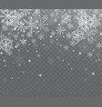 falling shining transparent snow vector image