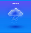 showers 3d icon with transparent effect halftone vector image vector image