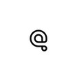 black letter q outline logo vector image