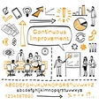 business doodle set vector image