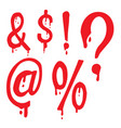 red symbol blood halloween vector image