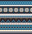 scottish fair isle knitwear pattern vector image vector image