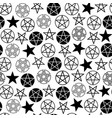seamless pattern pentagram on white background vector image