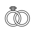 wedding rings linear icon vector image