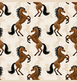 seamless pattern with beautiful horses vector image
