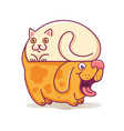 cat and dog vector image