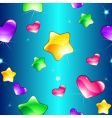 hearts and stars pattern vector image vector image
