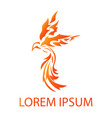 phoenix fire logo vector image
