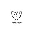 protect dog logo icon line art outline vector image vector image