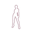 sexy lady silhouette vector image