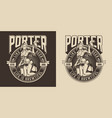 beer vintage monochrome print vector image vector image