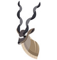 greater kudu portrait made in unique simple vector image vector image