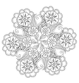 hand drawn mehndi mandala vector image