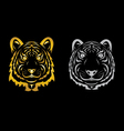 tiger head silhouette vector image