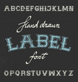 vintage label font poster vector image