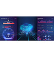 futuristic user interface hud ui abstract vector image
