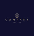 golden logo on which an abstract image vector image vector image
