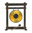 gong sketch vector image vector image