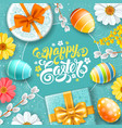 happy easter greeting vector image vector image